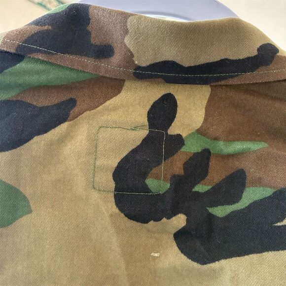 Vintage 90s Men's Camo Military Jacket and Pants Size S Button-Up Short Length - Picture 7 of 15